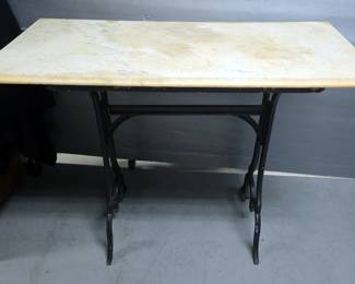 Marble Top Metal Base Table 