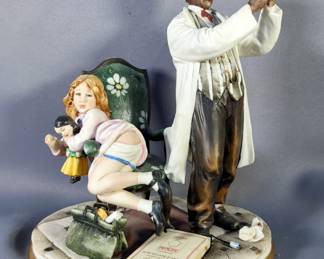 Capodimonte Porcelain Figurine "Girl at the Doctor's Office" 