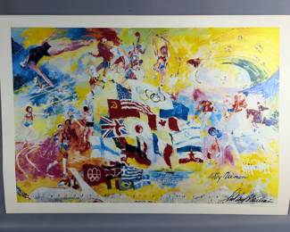 Leroy Neiman Signed "Olympic Opening Ceremony" Print 1976