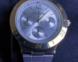 Mens Steve Madden Silver and Gold Tone Wristwatch In Original Box