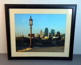 Andrea Nigh Kansas City Framed Skyline Print, 21.5" x 25.5" 