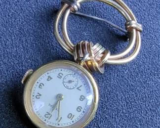 Revere Brooch Watch With Girl Scout Inscription 