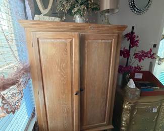 Pine armoire entertainment 