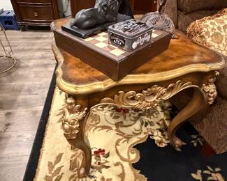 Louis XV style ends and coffee table, nice rug