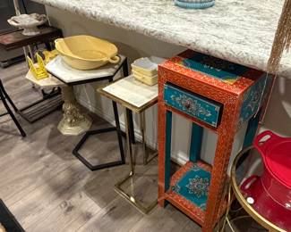 A few of the many side tables