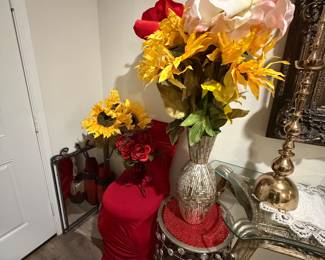 Lots of florals and loose silks for crafting