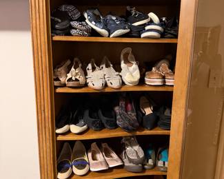 One cabinet of many full of shoes! 