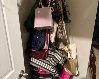 Hall grew with purses and backpacks 