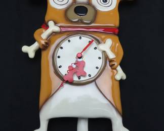 Ceramic Allen Designs Quartz Wall Clock with Tail Pendulum