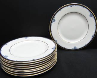 Lot of 9 Royal Doulton Fine Bone China "Princeton" Salad / Dessert Plates - Made in England