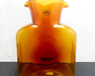 Amber Blenko Handcraft Hand Blown Water Bottle Model 384