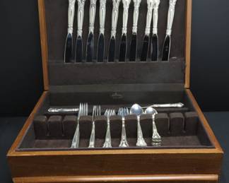 52 pc. Set of Chantilly by Gorham Sterling Silver Flatware Set In Box