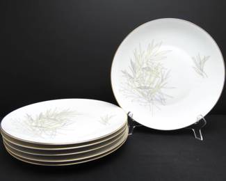 Lot of 6 Vintage 9.75" Rosenthal "Grasses" Dinner Plates - Made in Germany