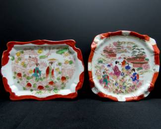 Lot of 2 Vintage Geisha Ware Plates - Made in Japan