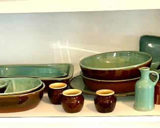 Collection of vintage John B Taylor Zanesville Stoneware "Country Fare"