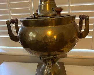 Russian brass samovar