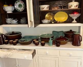 Collection of vintage John B Taylor Zanesville Stoneware "Country Fare"