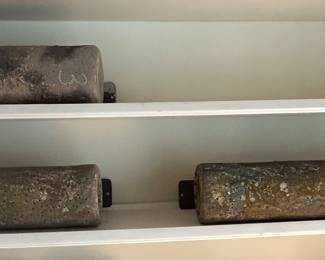 Set of 3 vintage McCarty cylinder lights