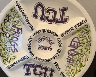 TCU Vegetable platter signed 