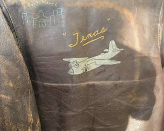 Original B-26 pilots bomber jacket. Pilot flew 48 combat missions over France and Germany in 1944-45.