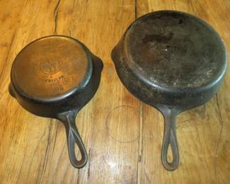 Griswold No. 5 & No. 8 Cast Iron Skillets