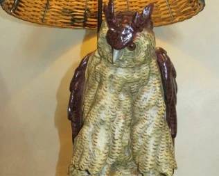 Mid Century Owl Lamp