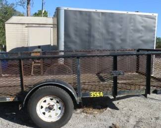 Open Utility Trailer with Mesh Sides