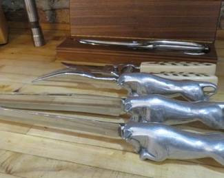 Vintage Pig/Boar Handle 3 Piece Carving Set