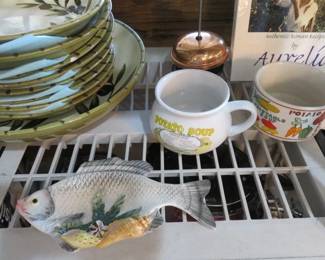 Vintage Fitz & Floyd Canape Fish Plate