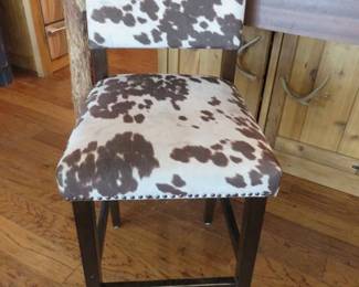 Utter Madness Cow Print Upholstery Counter Stools