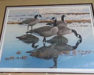 Larry Barton Signed & Numbered Canada Geese Framed Print