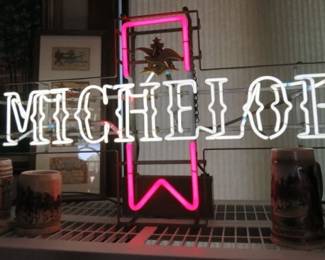 Vintage Anheuser Bush Michelob Beer Lighted Neon Sign