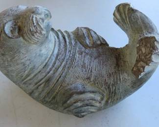 Isabel Bloom Baby Seal, Walrus Concrete Sculpture