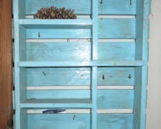 Teak Wooden Wall Shelf/Key Holder