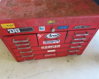 Vintage Mac Tools Red 10 Drawer Tool Chest Top Box