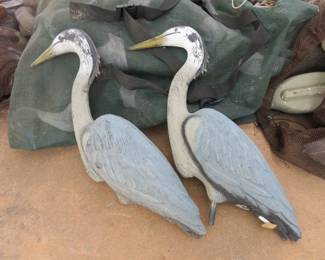 Outdoor Blue Heron Decoy