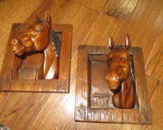 Grand Wood Carvings USA Equestrian 3D Horse Head Wall Plaques