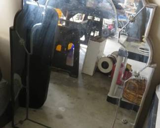 Antique Art Deco Arched Wall Mirror