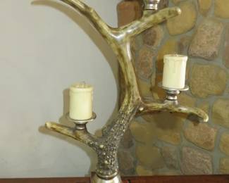 Rustic Faux Antler Candelabra Table Lamp
