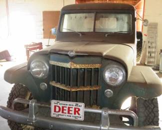Vintage 1953 Willys 4 Wheel Drive Jeep Pickup Truck 