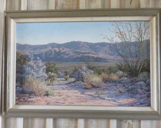 Florence Sackett, Oregon (1927-2012) Desert Painting Signed