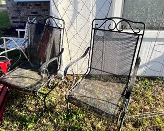 WROUGHT IRON SPRING ROCKERS