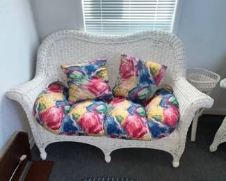IN THE SUNROOM - LOVELY MATCHING WICKER SET