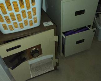 LARGE SAFE AND FILE CABINET