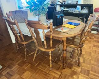 SOLID HARDWOOD DINING SET