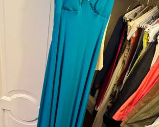 Beautiful gowns, mostly small + medium lady's clothing, all Dry cleaned and gorgeous