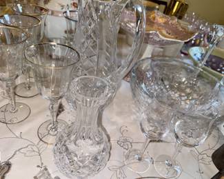 crystal glass, some Waterford