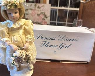Princess Diana's Flower Girl Porcelain Doll with Box