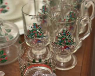 Christmas glassware