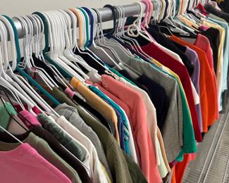 Clothes, jackets, sweaters, tops, pants and more.